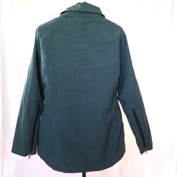 ATHLETA Weather PROOF Jacket REMOVABLE Snow GUARD Size Large Green - Picture 3 of 4
